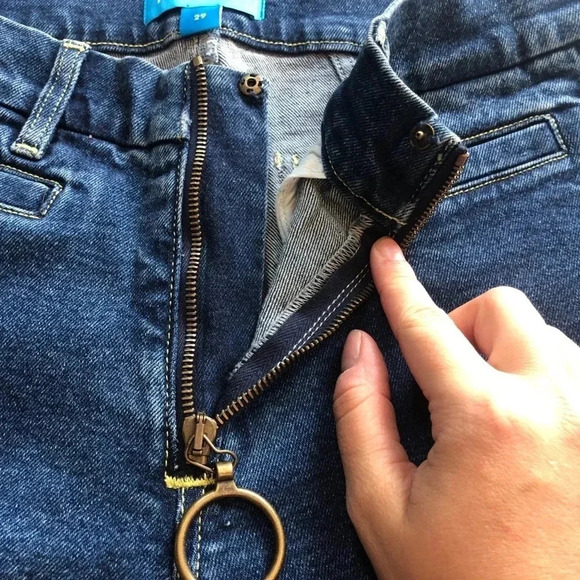 M.I.H Marrakesh Jean High Rise Kick Flare Denim Frayed Hem Womens Size 29 - Picture 7 of 13